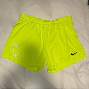 Nike Women's Bright Yellow Athletic Shorts